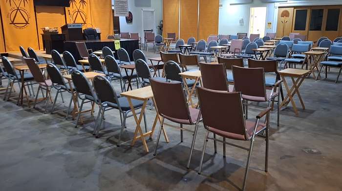 Meeting room set up with chairs at New Port Club